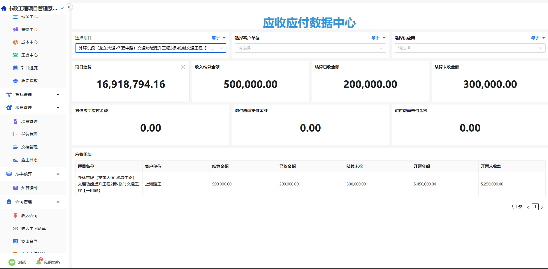 收款登记看板变化2